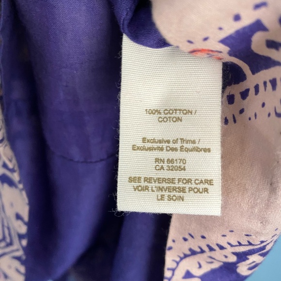 Free People Purple Paisley Crochet Beaded Cotton Shift Dress Size 2 NWT - Picture 10 of 10